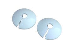 Plastroset 1/2" hvid - 10 stk.